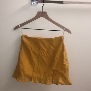 Yellow mini skirt